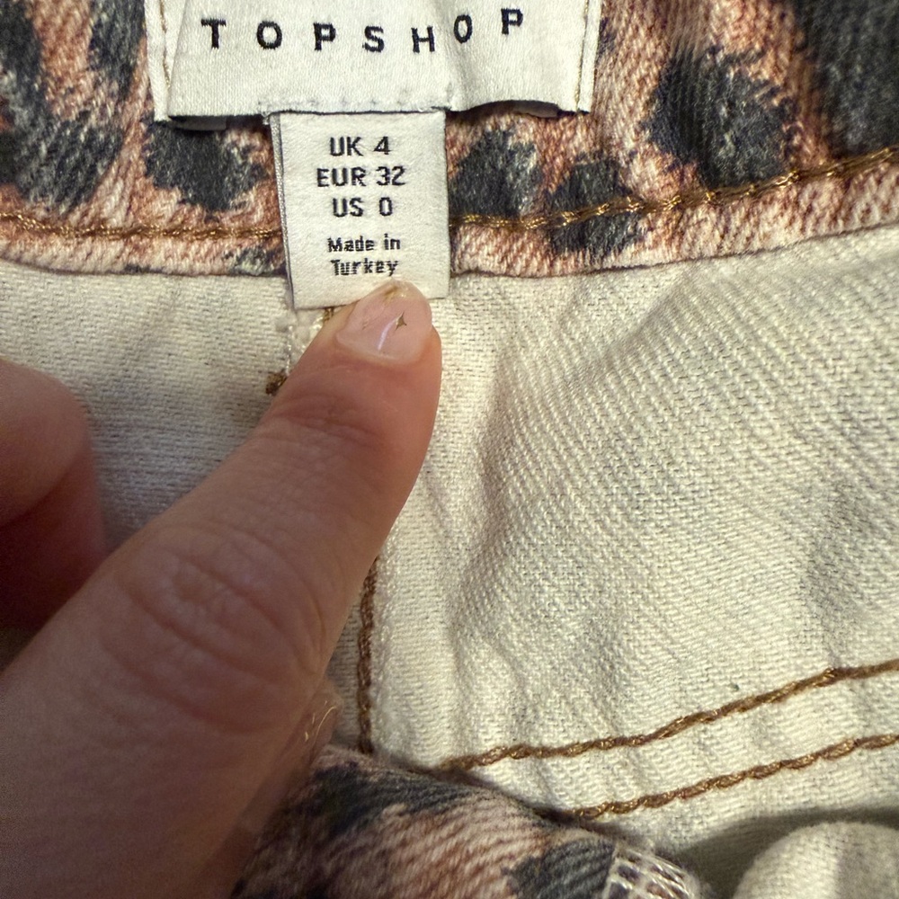 Topshop Leopard Print Wide-Leg Pants - Taupe & Black - Picture 8 of 8